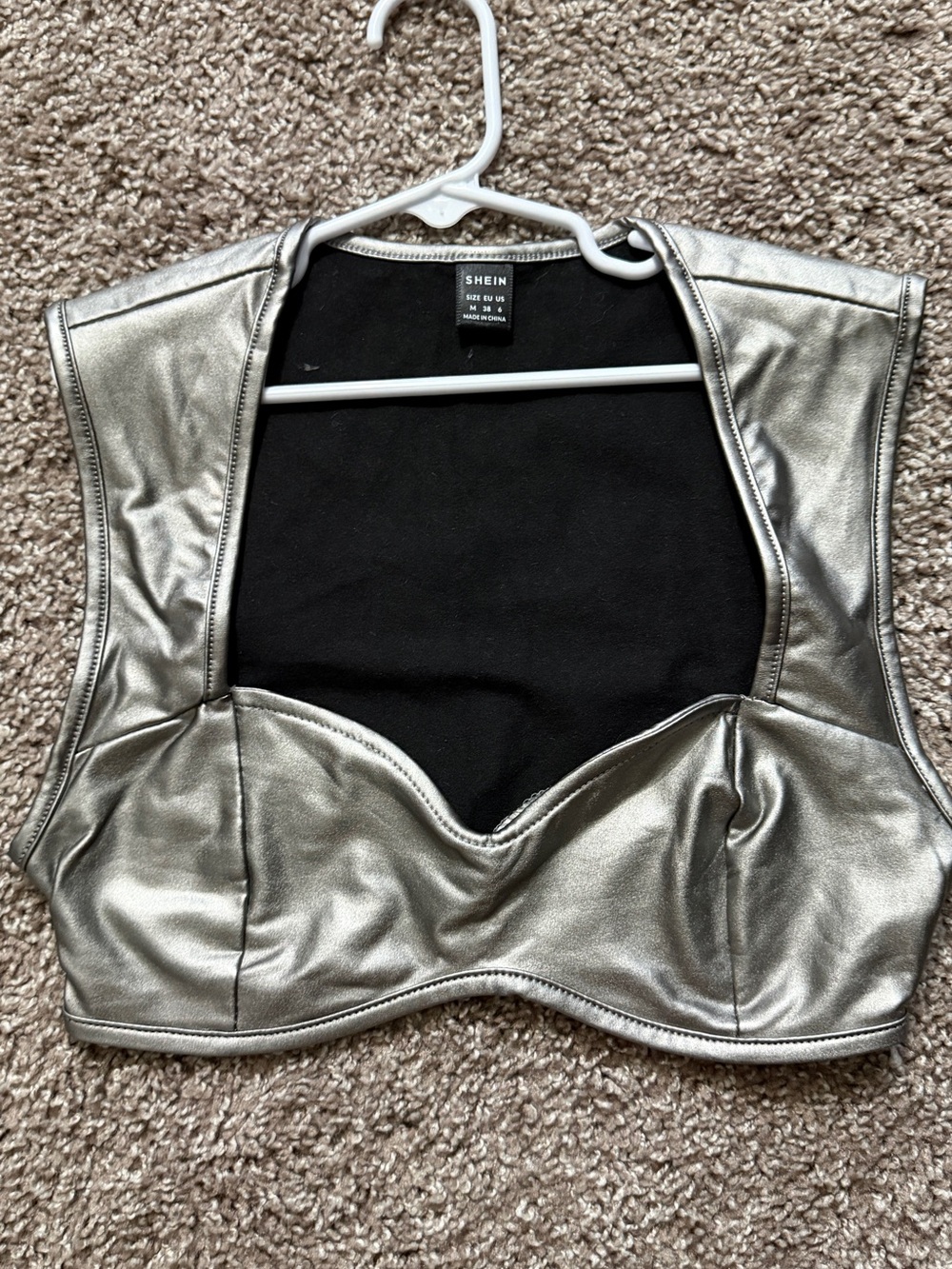 SHEIN Black Top with Silver Trim